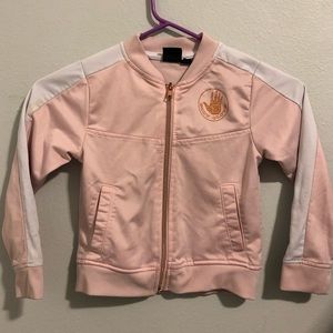 light pink and white sweater for girls